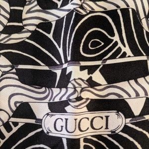 GUCCI, SILK, SQUARE NECK SCARF (18 X 18)